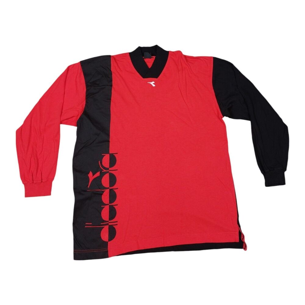 Vtg Roberto Baggio #10 Diadora Long Sleeve Soccer Jersey Futbol Shirt Italy 90s